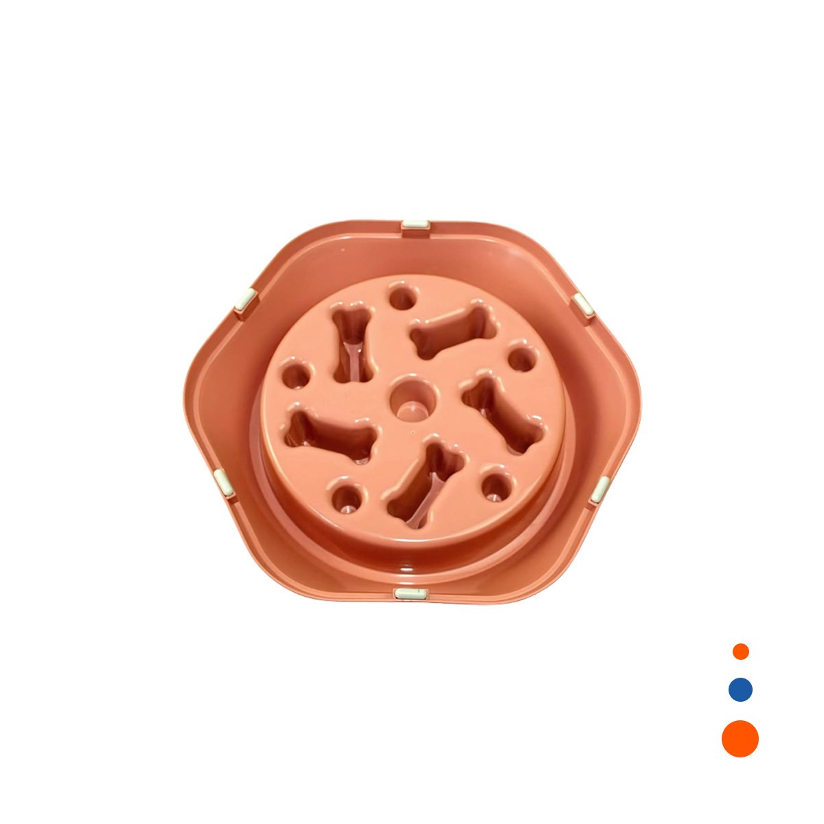 BANDEJA PARA JUGAR MIENTRAS SE ALIMENTA PET TIPO HUESITOS EXAGONAL AZUL Y+REGALO STICKER - 3