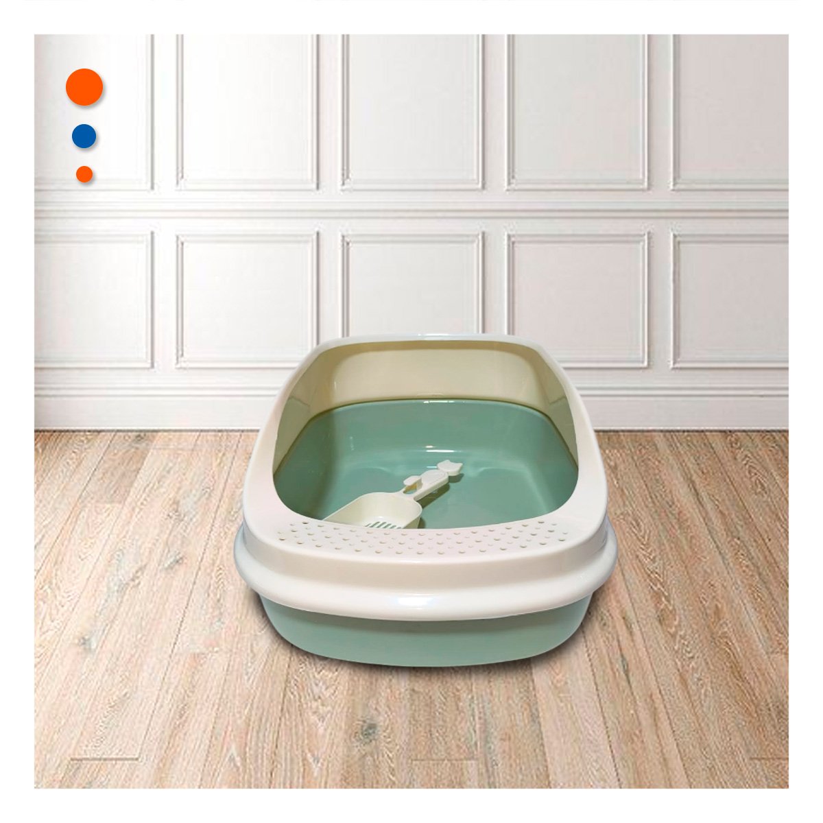 PACK12 ARCA DE ARENA COMODA Y PRACTICA PARA MASCOTAS 37,7X50X21CM CELESTE - 5