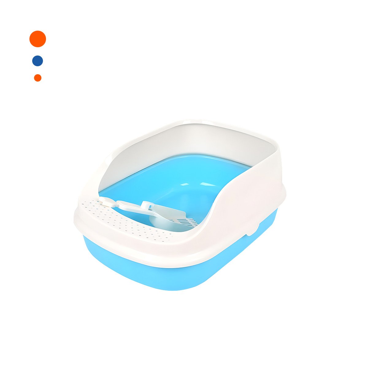 PACK12 CUBETA DE ARENA MODERNA Y PRACTICA 37,7X50X21CM CELESTE Y+REGALO STICKER - 2