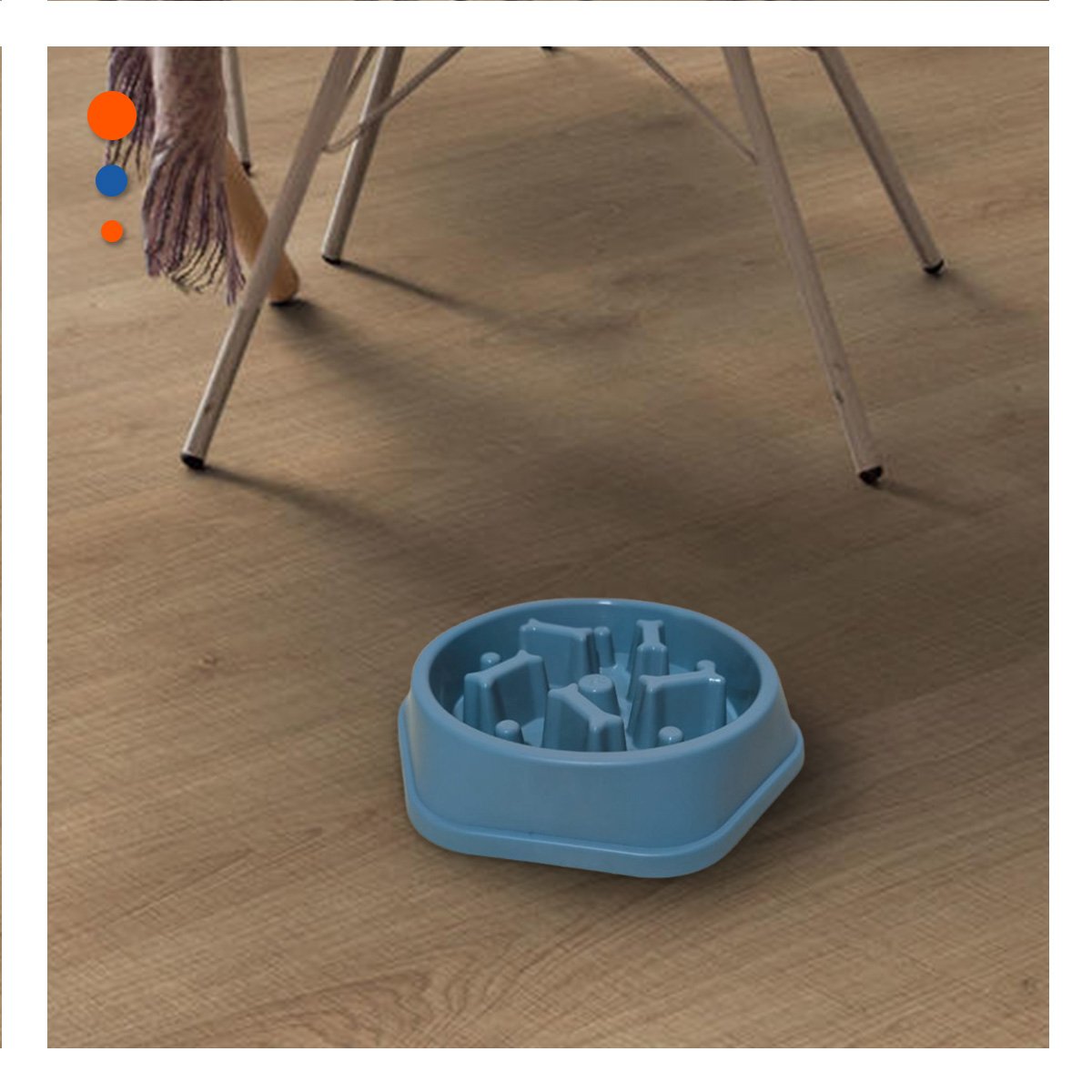 PACK2 FUENTE PARA ESTIMULAR ACTIVIDAD MENTAL DE PERROS EXAGONAL AZUL Y+PAPEL REGALO - 5