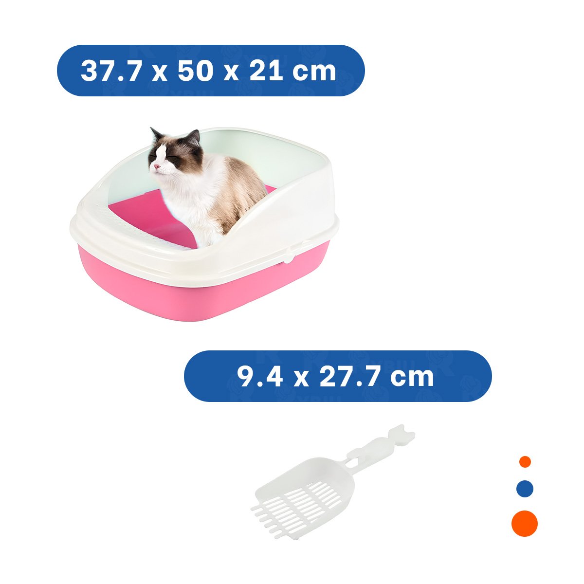 PACK6 ARCA DE ARENA MODERNA Y FUNCIONAL 37,7X50X21CM CELESTE Y+REGALO STICKER - 4