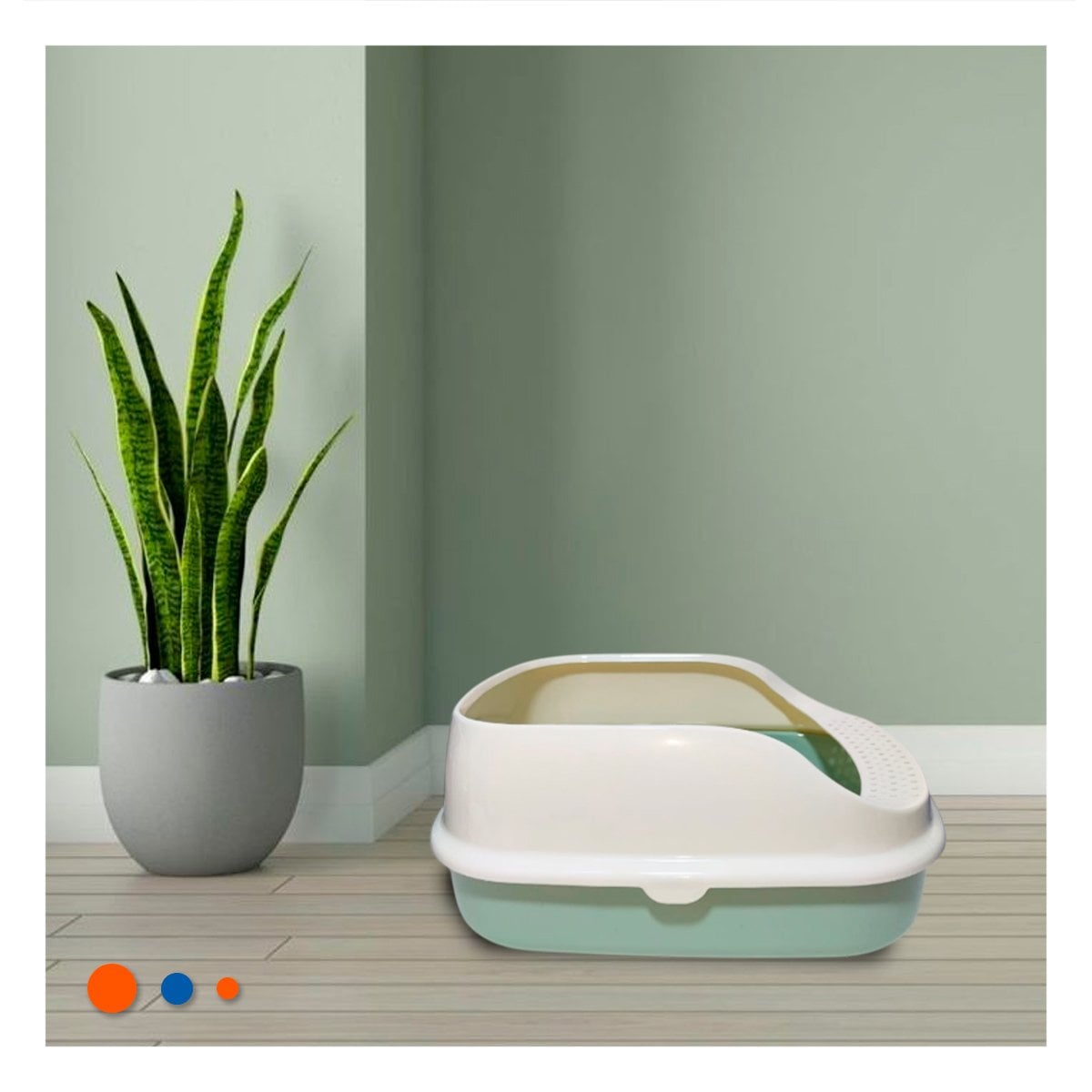 PACK12 CUBETA DE ARENA MODERNA Y PRACTICA 37,7X50X21CM CELESTE Y+REGALO STICKER - 3