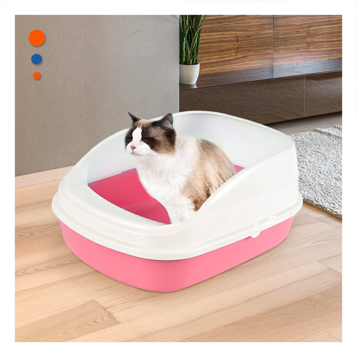 PACK12 ARCA DE ARENA COMODA Y PRACTICA PARA MASCOTAS 37,7X50X21CM CELESTE - 5