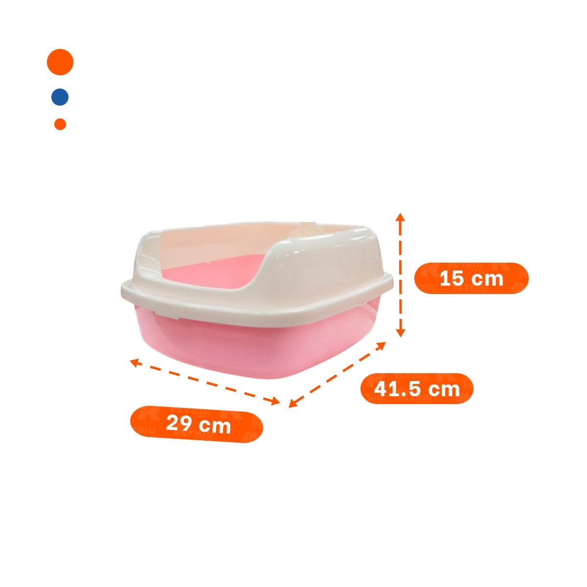 PACK12 CUBETA DE ARENA MODERNA Y PRACTICA 37,7X50X21CM CELESTE Y+REGALO STICKER - 4