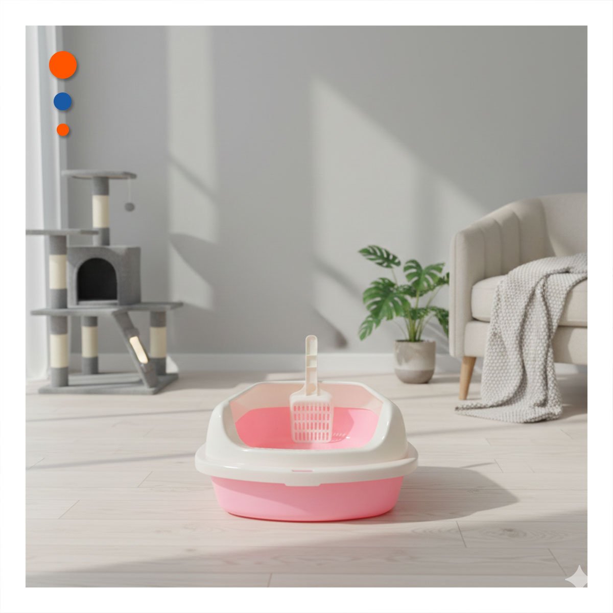 PACK12 CUBETA DE ARENA MODERNA Y PRACTICA 37,7X50X21CM CELESTE Y+REGALO STICKER - 5