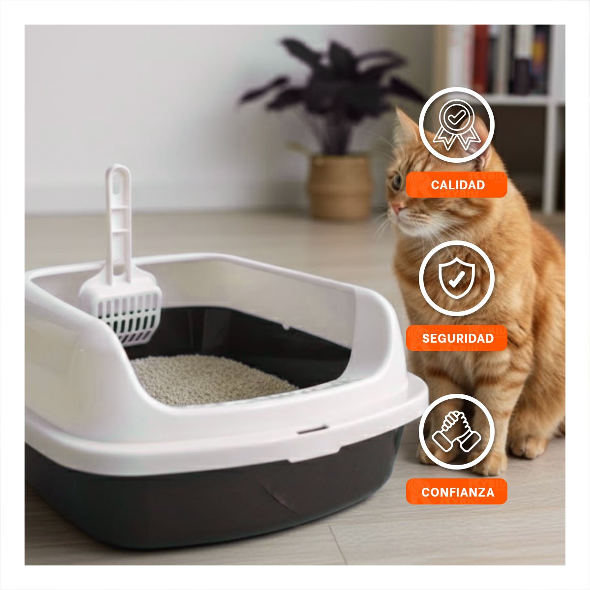 PACK12 ARCA DE ARENA COMODA Y PRACTICA PARA MASCOTAS 37,7X50X21CM CELESTE - 3