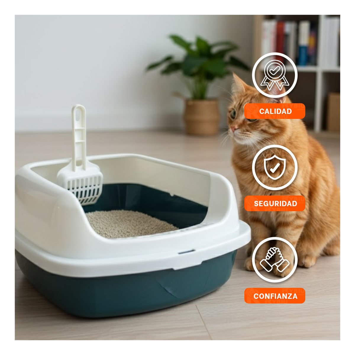 PACK4 CONTENEDOR DE ARENA MODERNA Y PRACTICA 37,7X50X21CM CELESTE - 3