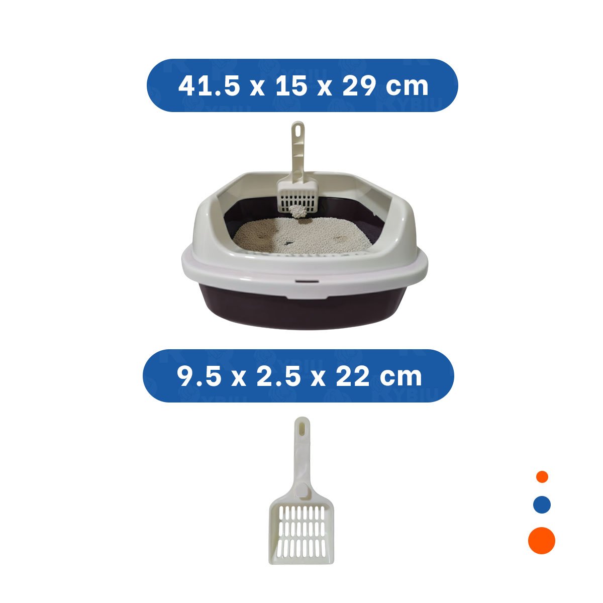 PACK6 ARCA DE ARENA MODERNA Y FUNCIONAL 37,7X50X21CM CELESTE Y+REGALO STICKER - 4