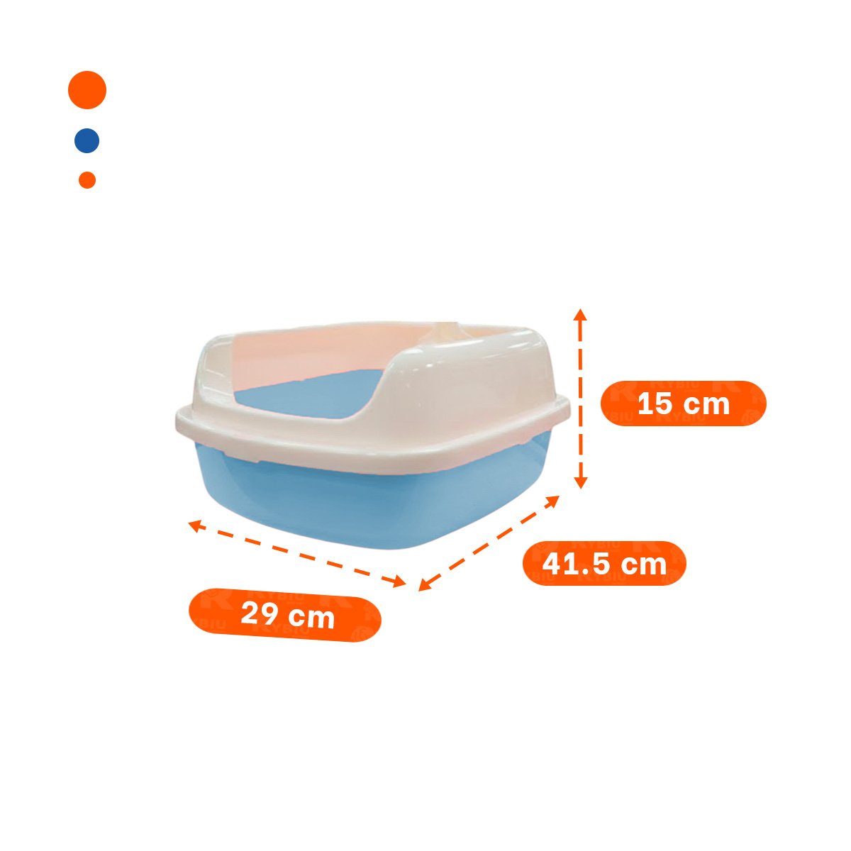 PACK12 ARCA DE ARENA COMODA Y PRACTICA PARA MASCOTAS 37,7X50X21CM CELESTE - 4