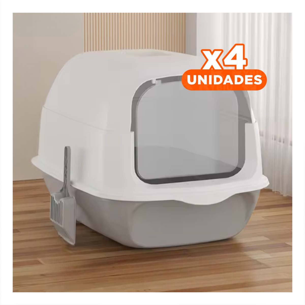 PACK4 BANDEJA SANITARIA ABIERTA PARA HIGIENE DIARIA DE GATOS VERDE LIMÓN - 1