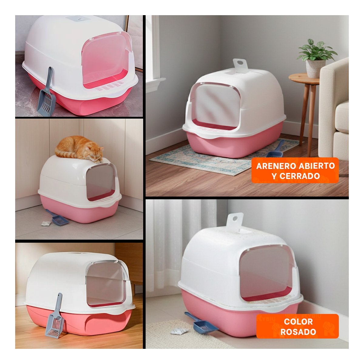 PACK2 BANDEJA SANITARIA ABIERTA PARA LIMPIEZA Y CAMBIO DE ARENA VERDE LIMÓN Y+PAPEL REGALO - 3