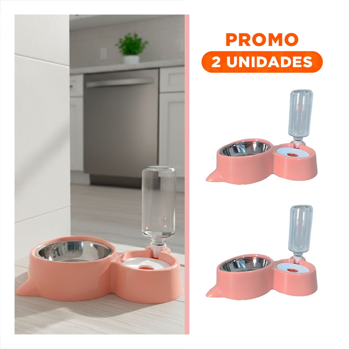 PACK2 ALTERNATIVA DE ALIMENTACION 2 EN 1 CON OREJITAS PARA MASCOTA CELESTE - 1