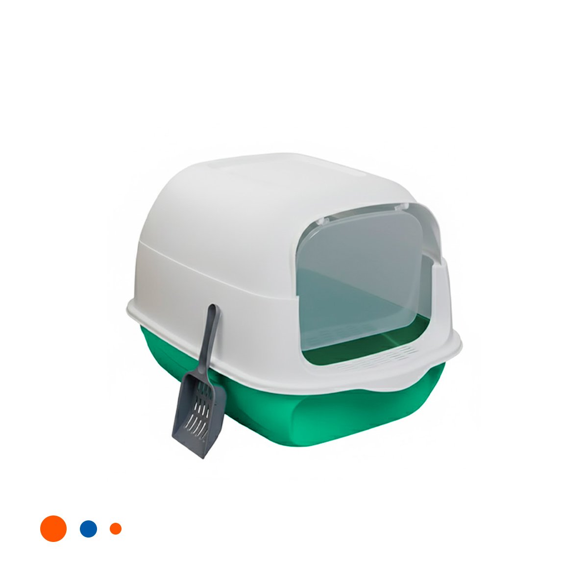 PACK2 BANDEJA SANITARIA ABIERTA CON PALA COMODA Y ACCESO FACIL VERDE LIMÓN Y+REGALO STICKER - 2