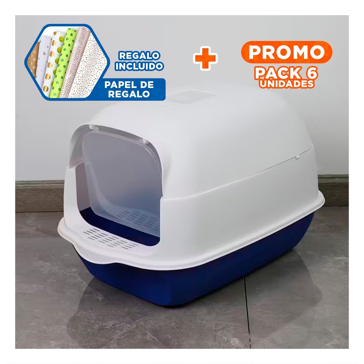 PACK6 CAJON DE ARENA ABIERTO CON PALA PRÁCTICA Y ACCESO COMODO VERDE LIMÓN Y+PAPEL REGALO - 1
