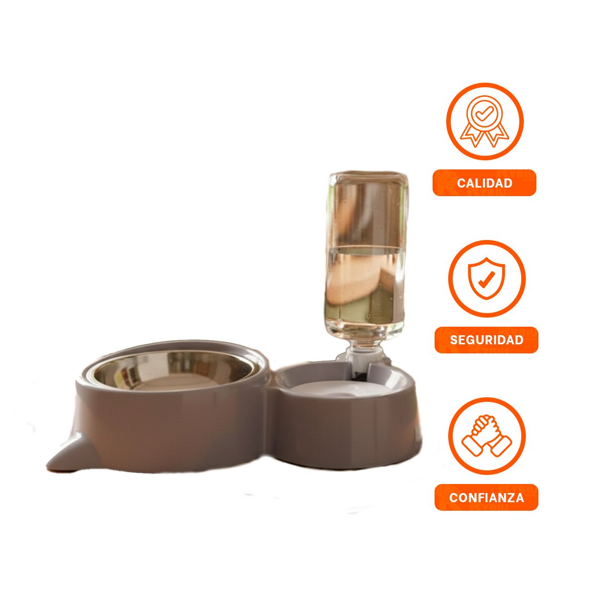 PACK6 ACCESORIO DOBLE 2 EN 1 CON OREJITAS PARA MASCOTA CELESTE Y+REGALO STICKER - 2