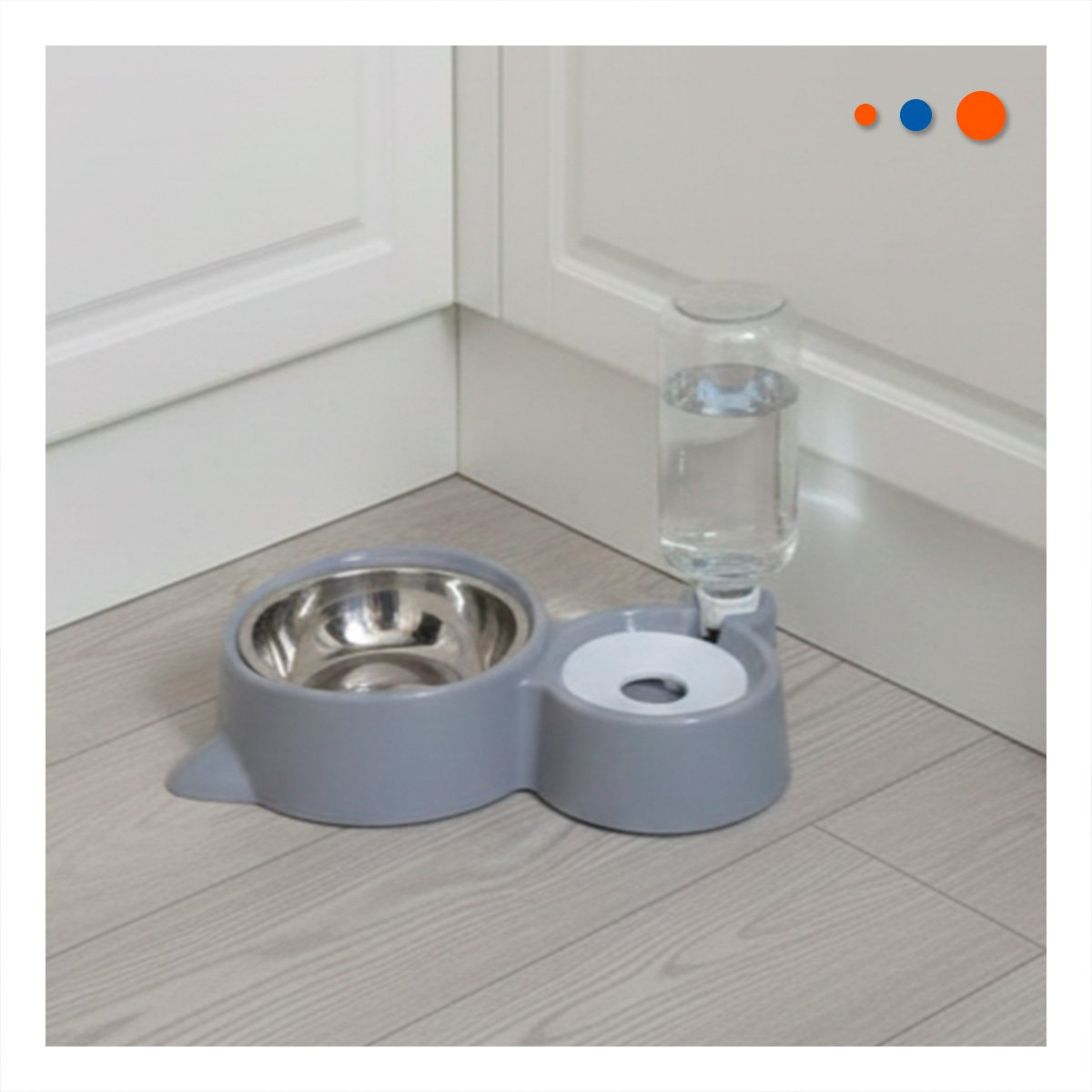 PACK12 ESTACION DOBLE 2 EN 1 CON OREJITAS PARA MASCOTA EN CASA CELESTE Y+PAPEL REGALO - 5