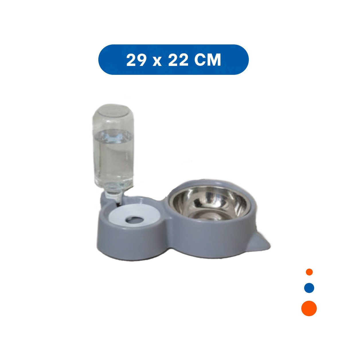 PACK6 SOLUCION PARA MASCOTA 2 EN 1 CON OREJITAS PARA COMIDA CELESTE - 4