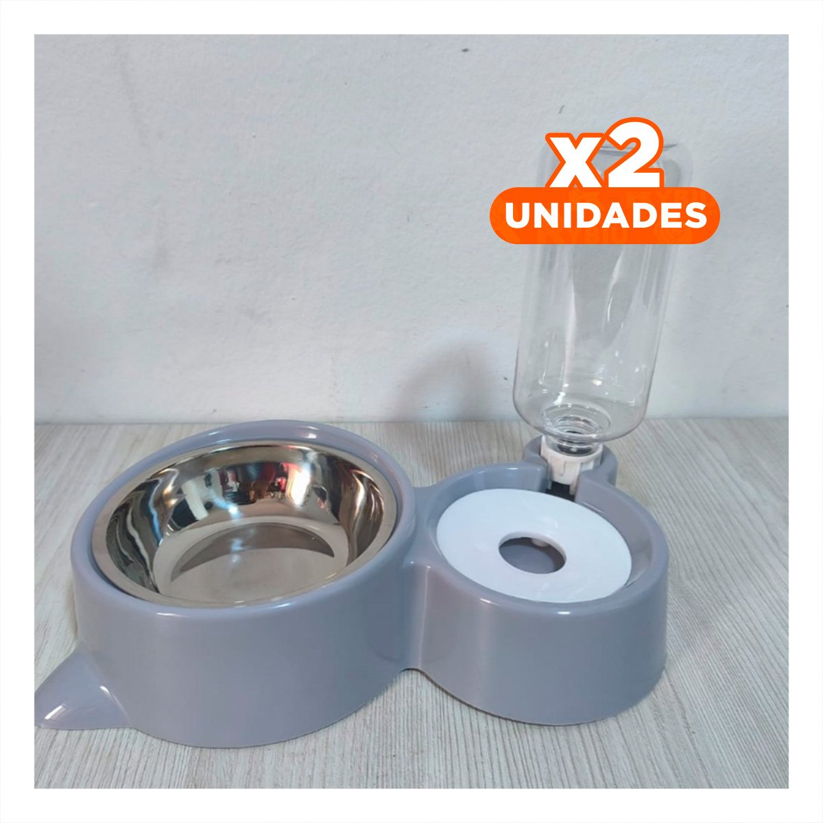 PACK2 RECURSO DE ALIMENTACION 2 EN 1 CON OREJITAS PARA MASCOTA CELESTE Y+REGALO STICKER - 1