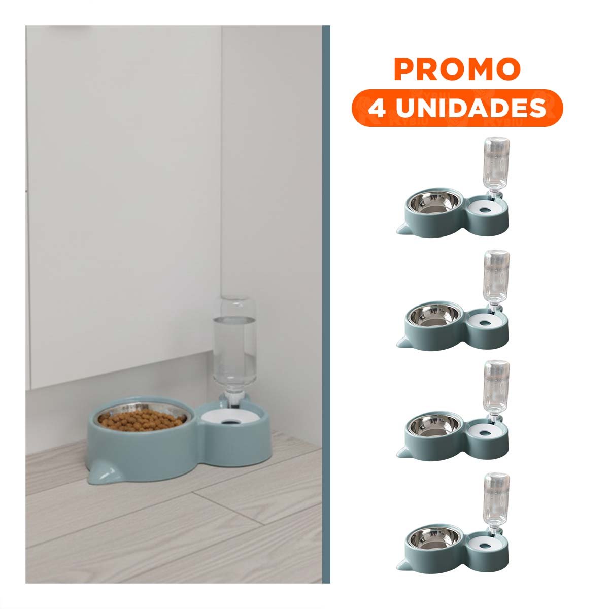 PACK4 PROPUESTA PARA MASCOTA 2 EN 1 CON OREJITAS PARA CASA CELESTE Y+REGALO STICKER - 1