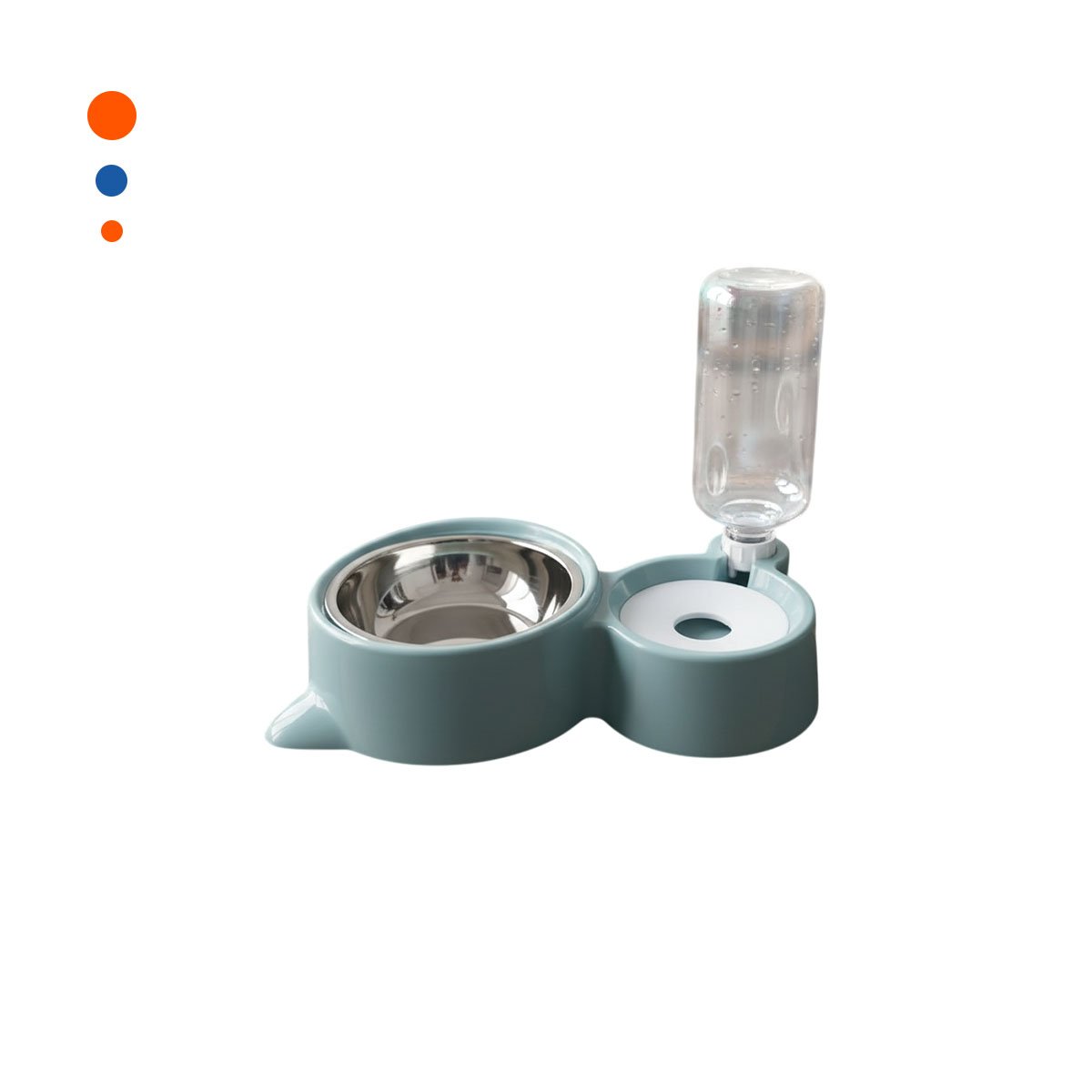 PACK12 SISTEMA DOBLE 2 EN 1 CON OREJITAS PARA MASCOTA EN HOGAR CELESTE Y+REGALO STICKER - 2