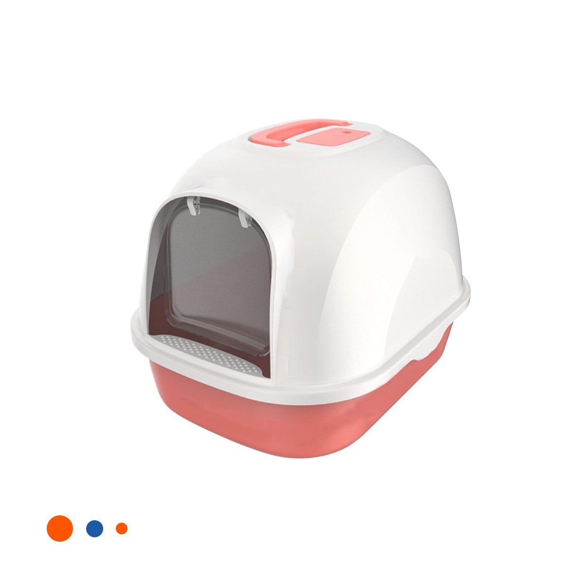 DEPOSITO DE ARENA CERRADO CON BASE EXTRAIBLE FACIL LIMPIEZA CORAL Y+PAPEL REGALO - 1