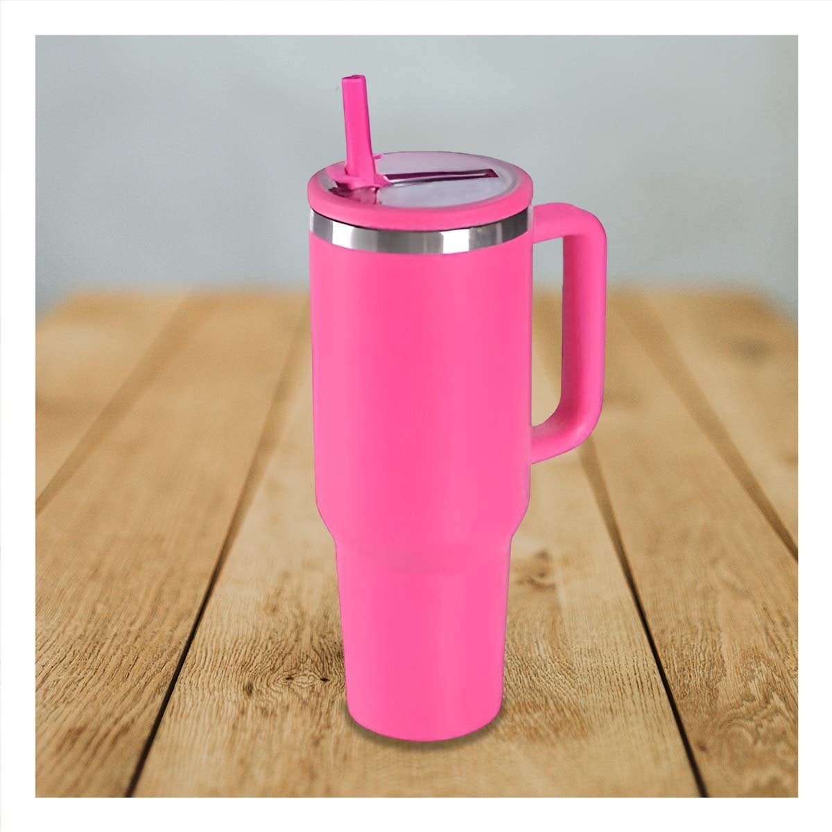 BOTELLA 1200ML EN COLOR FUCSIA CON PICO PRACTICO Y ASA FIRME EN ABS Y ACERO Y+POST IT - 2