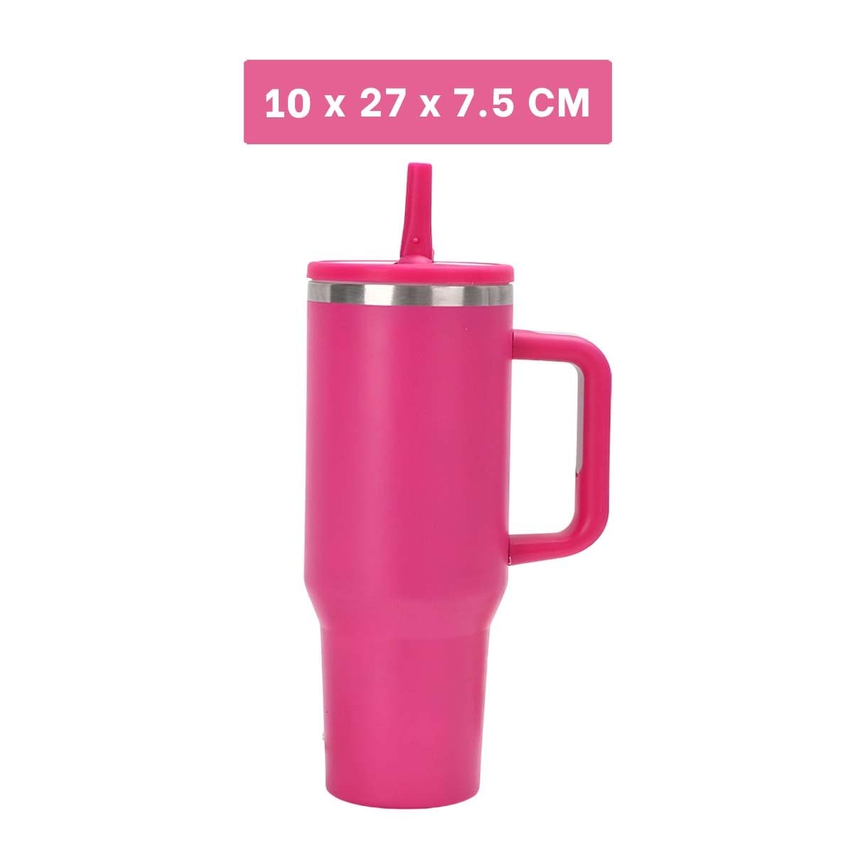 BOTELLA 1200ML EN COLOR FUCSIA CON PICO PRACTICO Y ASA FIRME EN ABS Y ACERO Y+POST IT - 4