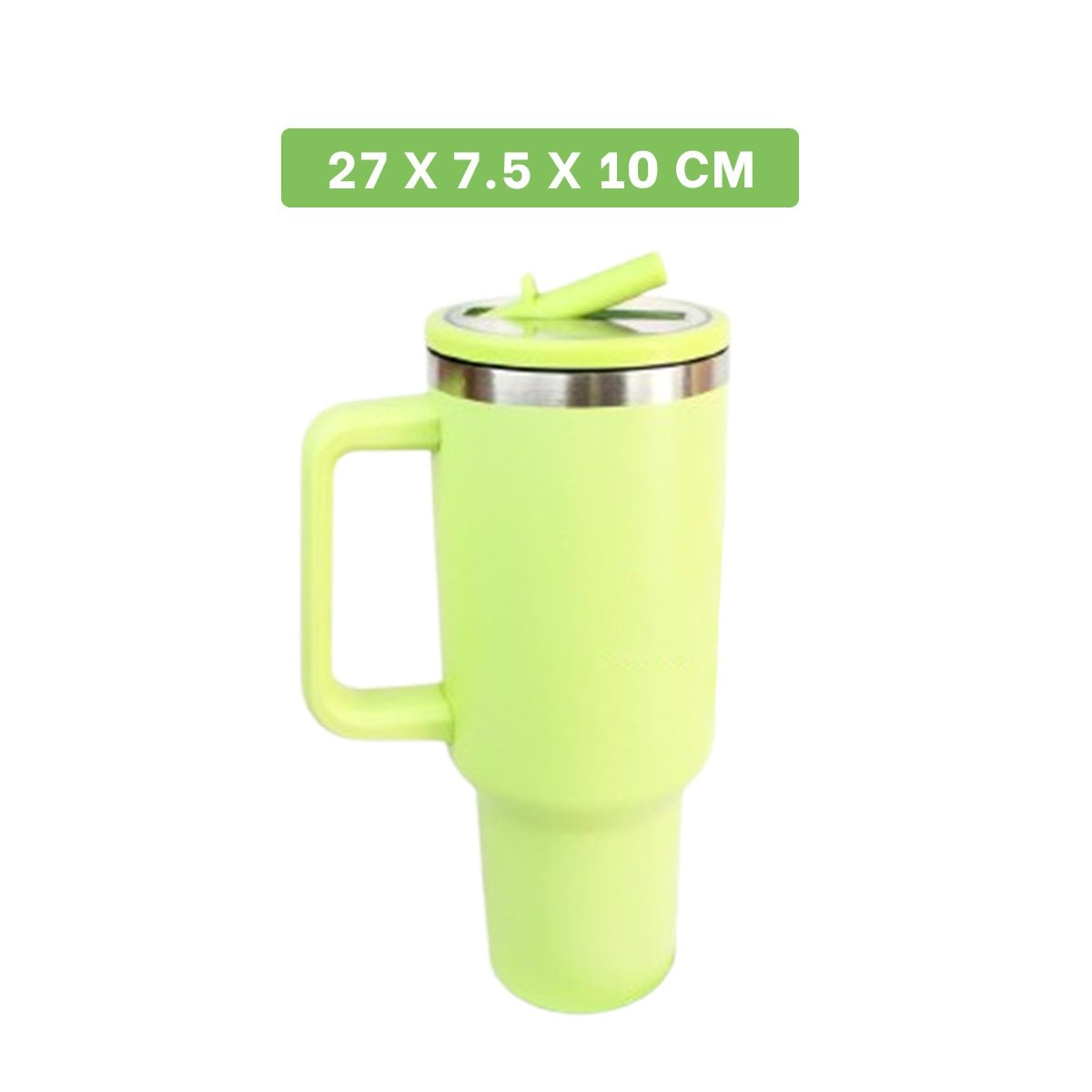 BOTELLA 1200ML EN COLOR VERDE LIMON CON PICO PRACTICO Y ASA FIRME EN ABS Y ACERO Y+POST IT - 4