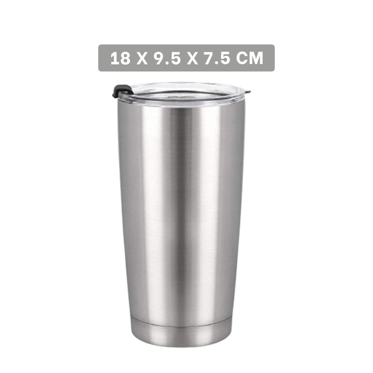 TERMO 600ML DE ACERO INOXIDABLE PLATEADO CON TAPA Y ASA COMODA Y+POST IT - 4