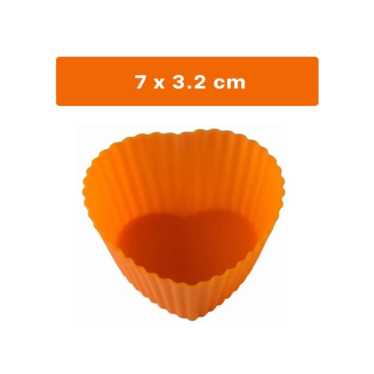 PACK6 MOLDE DE SILICONA CORAZON NARANJA 7X3,2CM PARA REPOSTERIA CREATIVA Y+REGALO STICKER - 4