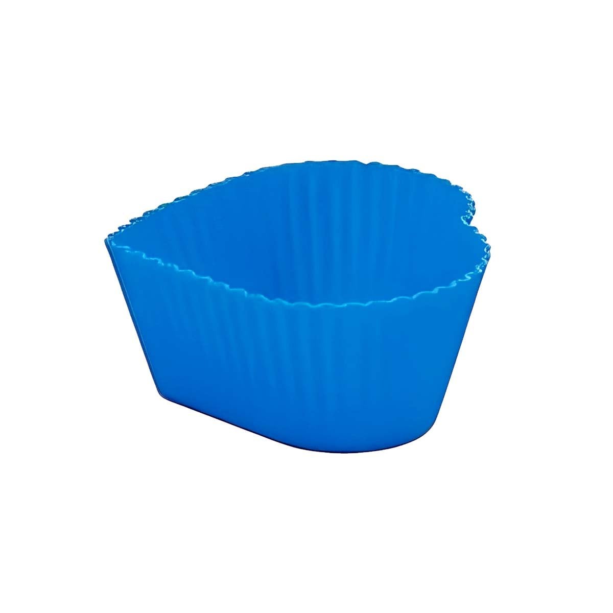 PACK4 SILICONA CORAZON 7X32CM AZUL CUPCAKES Y POSTRES CASEROS Y+PAPEL REGALO - 3