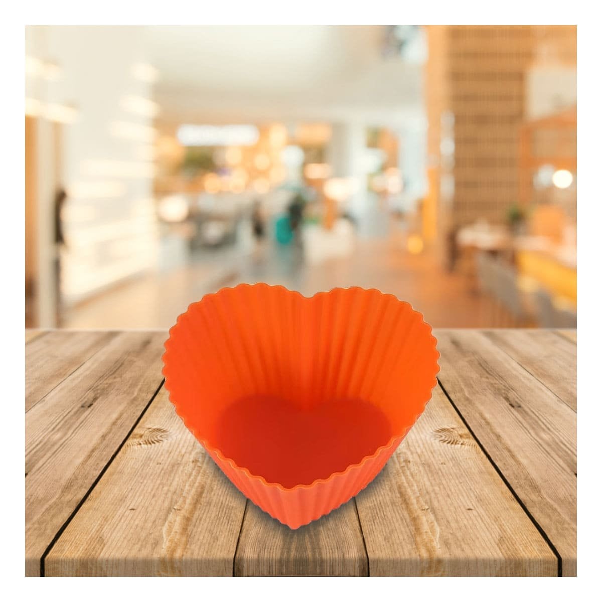 PACK4 BASE DE COCINA CORAZON NARANJA 7X3,2CM PARA CUPCAKES Y CHOCOLATES Y+REGALO STICKER - 5