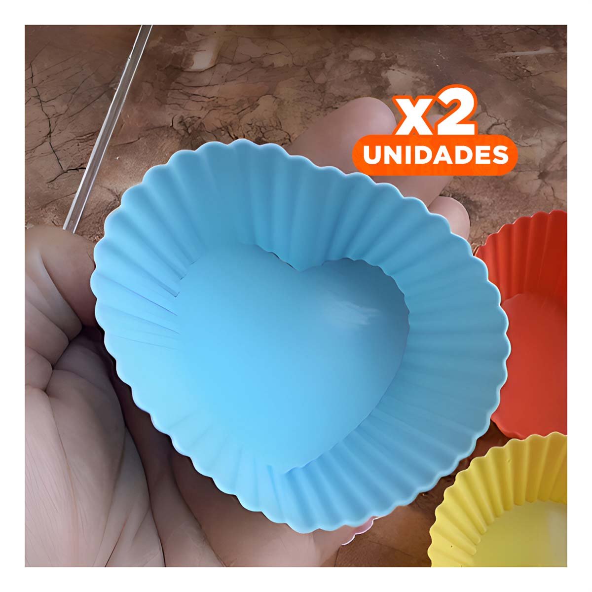 PACK2 RECIPIENTE PASTEL CORAZON 7X32CM CELESTE PARA FIESTAS Y DECORACION Y+REGALO STICKER - 1