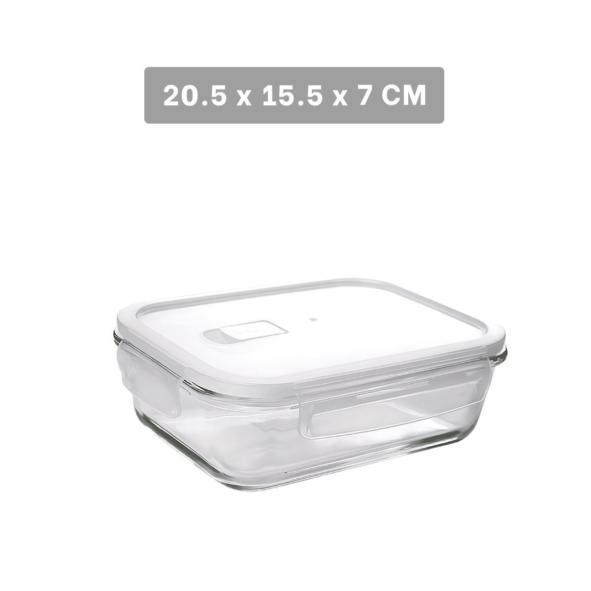 PACK2 CONTENEDOR REUTILIZABLE DE VIDRIO CON TAPA 1040ML TRANSPARENTE - 4