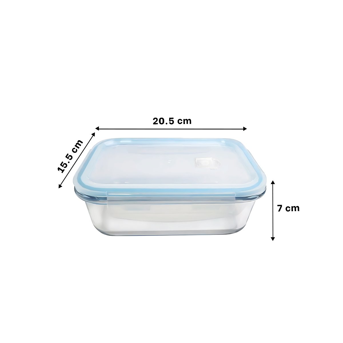 FRASCO HOGAR VIDRIO 1040ML CON TAPA TRANSPARENTE LINEA CELESTE Y+POST IT - 4