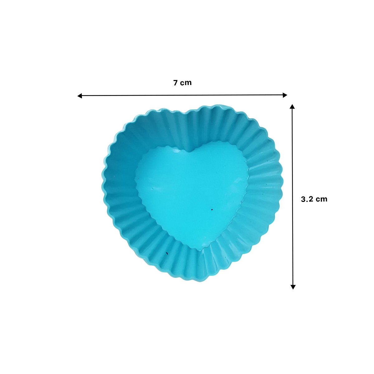PACK12 FORMA CREATIVA CORAZON 7X32CM CELESTE PARA DECORACION DE PASTELES EN CASA Y+PAPEL REGALO - 4