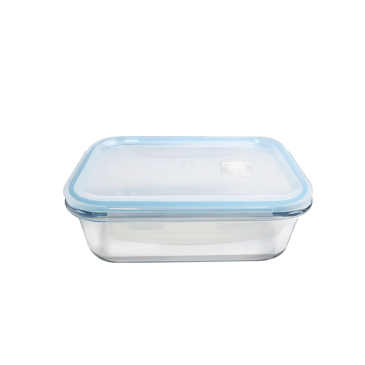 PACK12 CONTENEDOR LINEA CELESTE VIDRIO 1040ML CON TAPA TRANSPARENTE Y+REGALO STICKER - 2