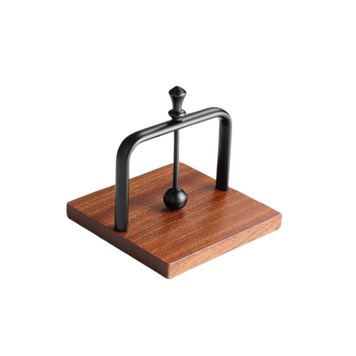 ORGANIZADOR DE COLOR NEGRO VERTICAL CON BASE MADERA PARA SERVILLETAS Y+PAPEL REGALO - 1