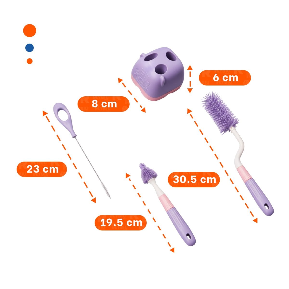 PACK6 ESCOBILLON SUAVE QUE PROTEGE TETINAS 4PZS BASE OSITO MORADO Y+PAPEL REGALO - 4