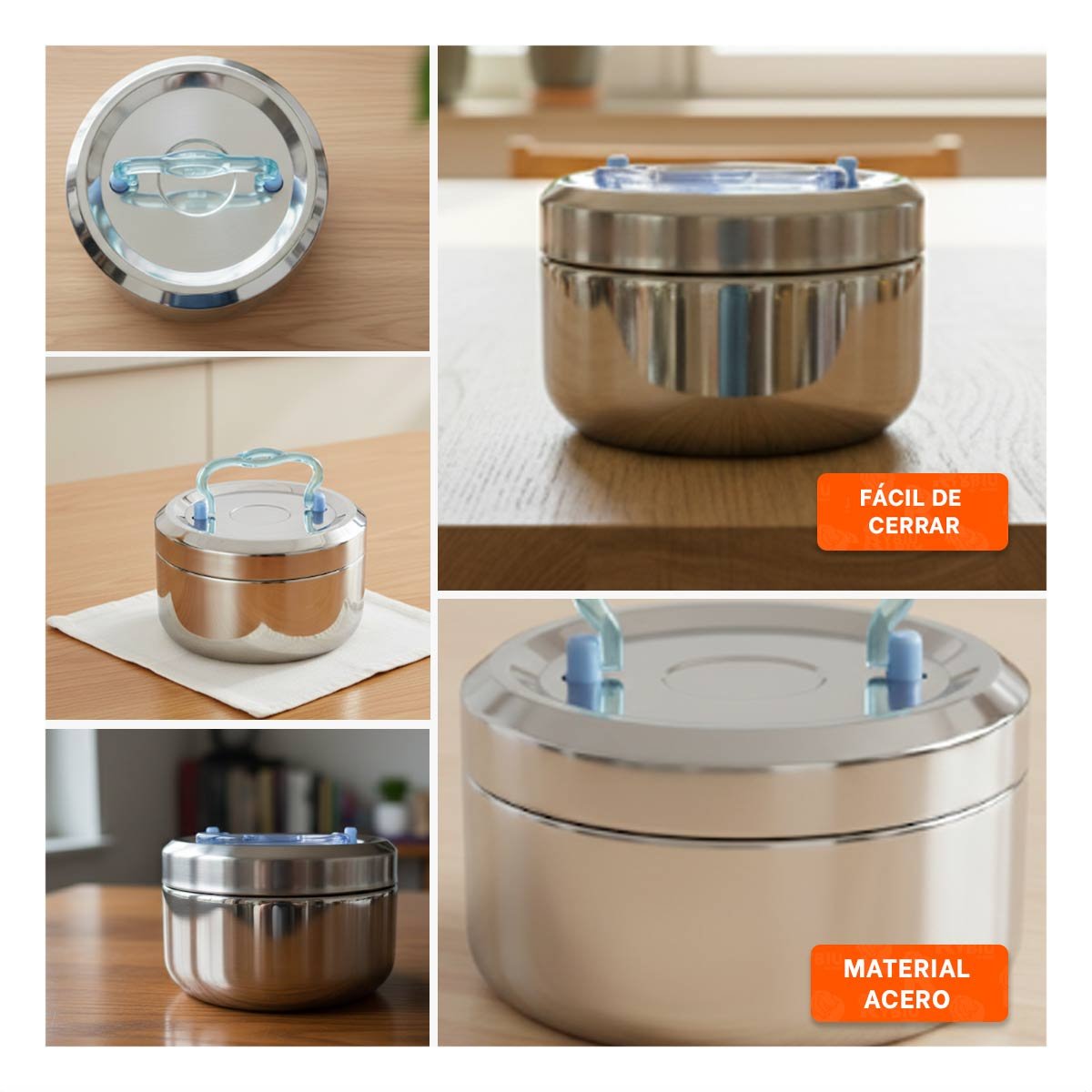 PACK2 ENVASE CIRCULAR CUADRADO 1000ML PLATEADO Y CELESTE CON PERFIL MODERNO Y+PAPEL REGALO - 3