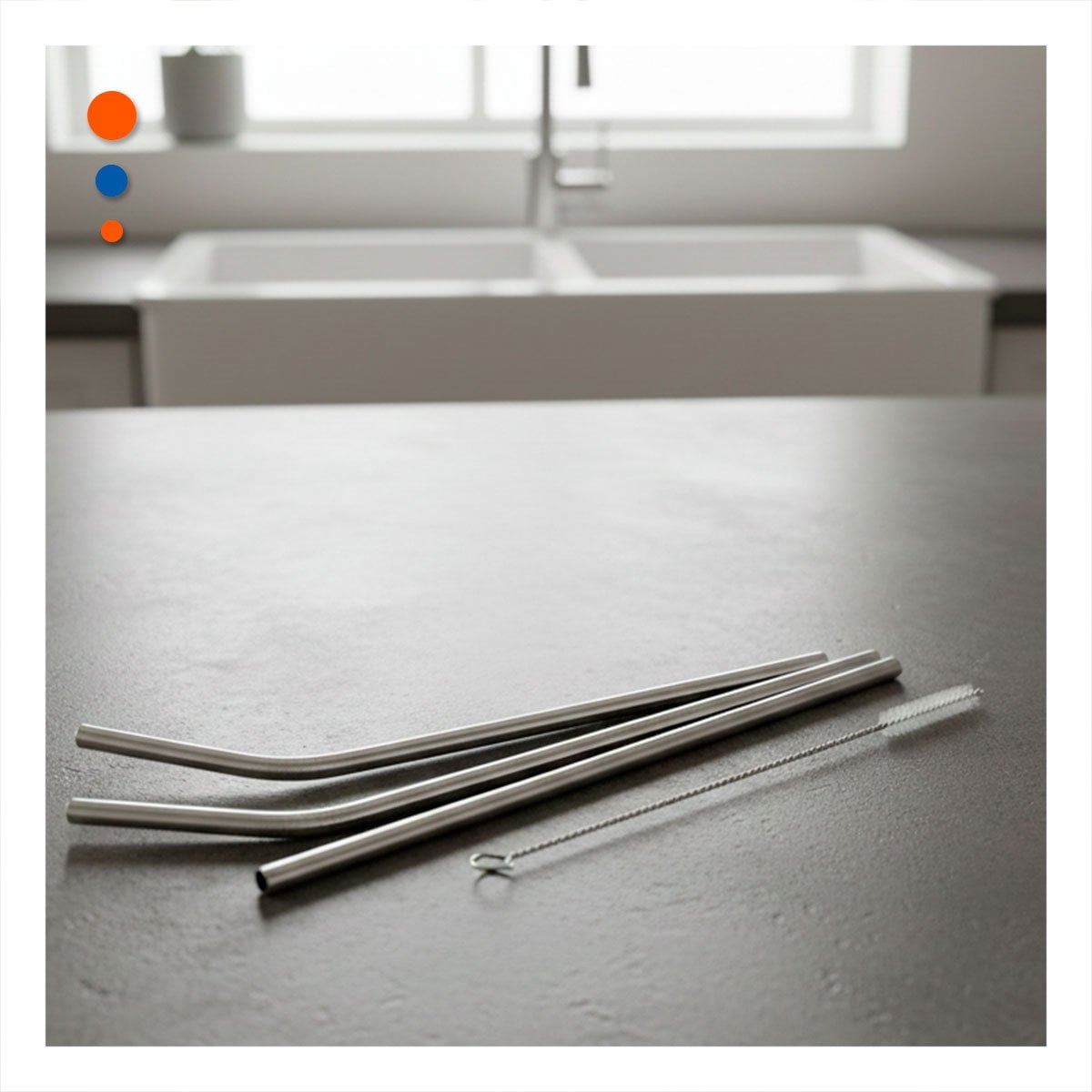 PACK12 KIT CEPILLO LIMPIA POPOTES Y 5 POPOTES PLATEADO CON ESTUCHE RECTA Y+REGALO STICKER - 5