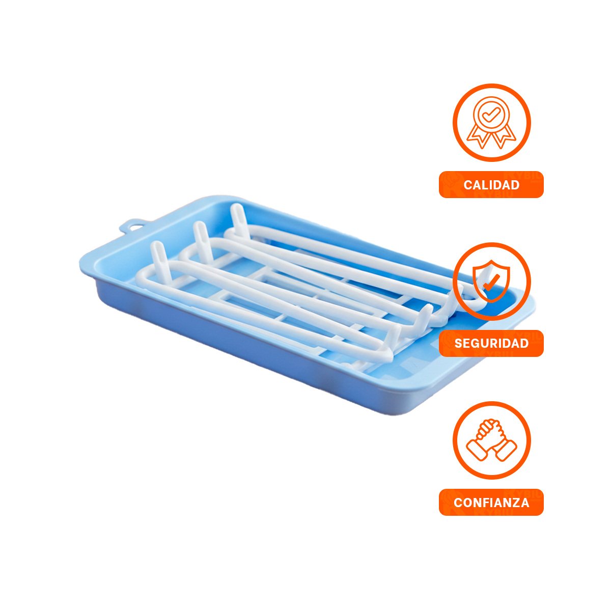 SOPORTE PARA MANTENER TODO SECO Y PROTEGIDO CELESTE Y+LIGAS REGALO - 3