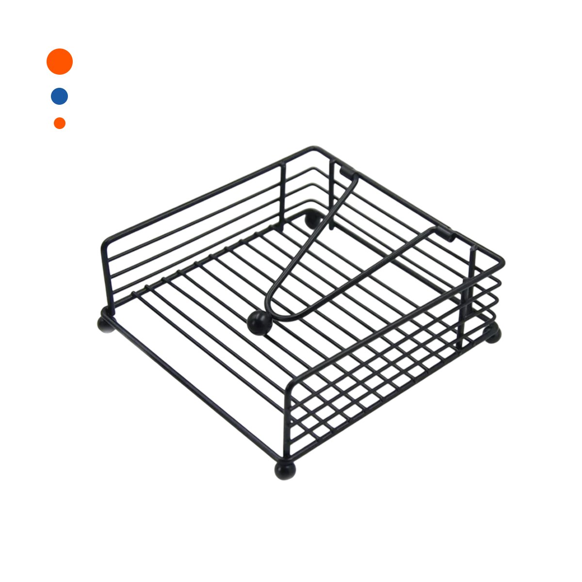 DISPENSADOR PARA SERVILLETAS DE HIERRO DE COLOR NEGRO CON BRAZO DE PRESION Y+PAPEL REGALO - 1