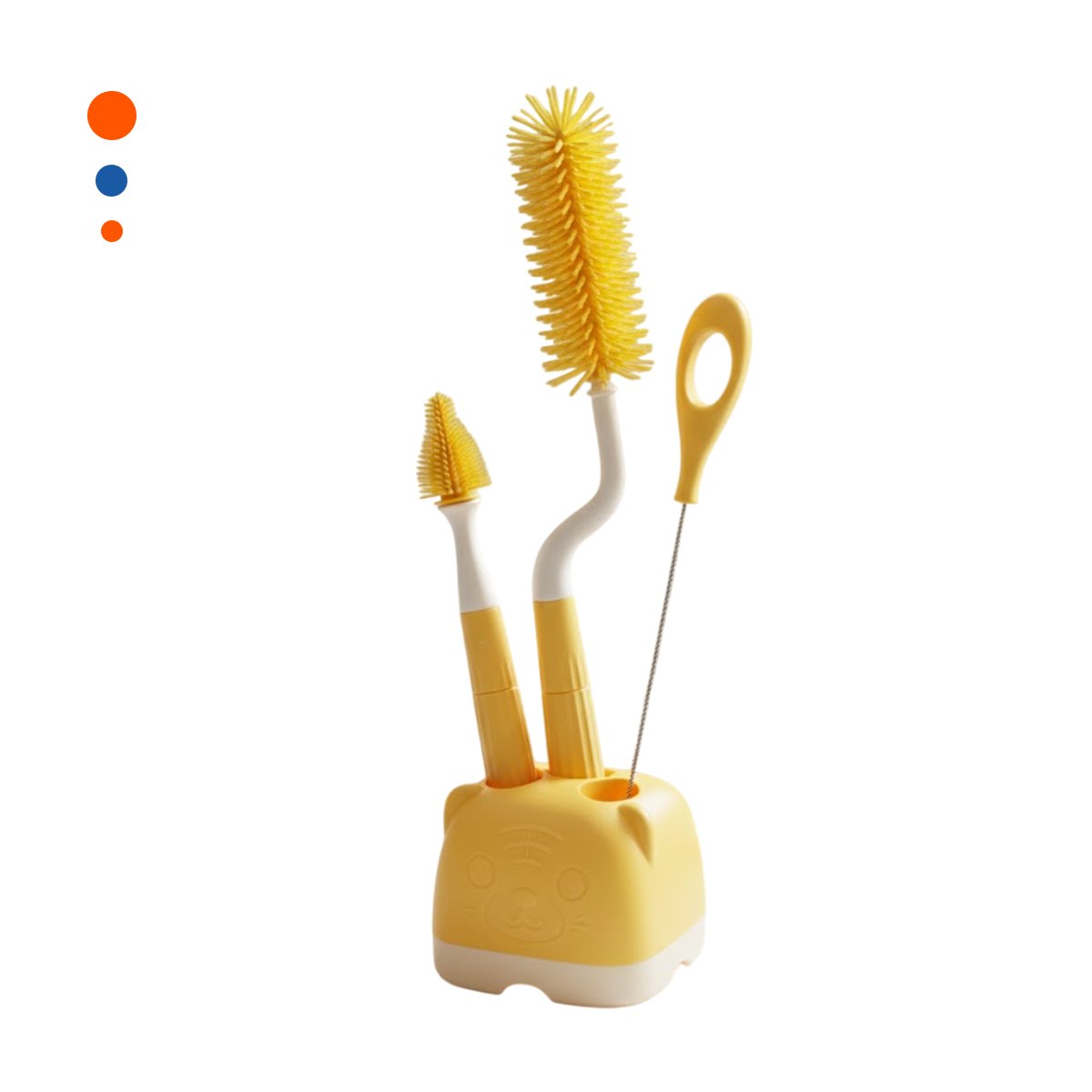 RASPADOR PARA TETINA 4PZS AMARILLO BASE OSITO ELIMINA RESTOS DE LECHE Y+PAPEL REGALO - 1