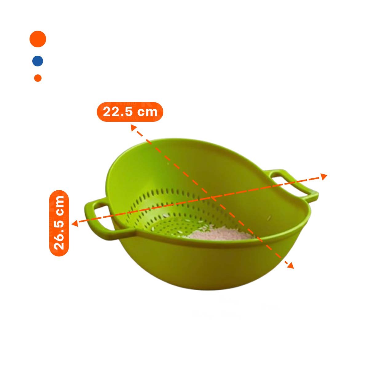 PACK12 REJILLA COLADERA CELESTE PARA ARROZ CON ASAS 22,5X26,5CM COCINA HOGAR MODERNA - 4