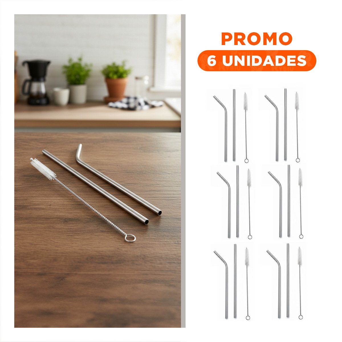 PACK6 ESCOBILLON QUE PROTEGE ACCESORIOS DELICADOS 2PZS 1 CEPILLO PLATEADO - 1
