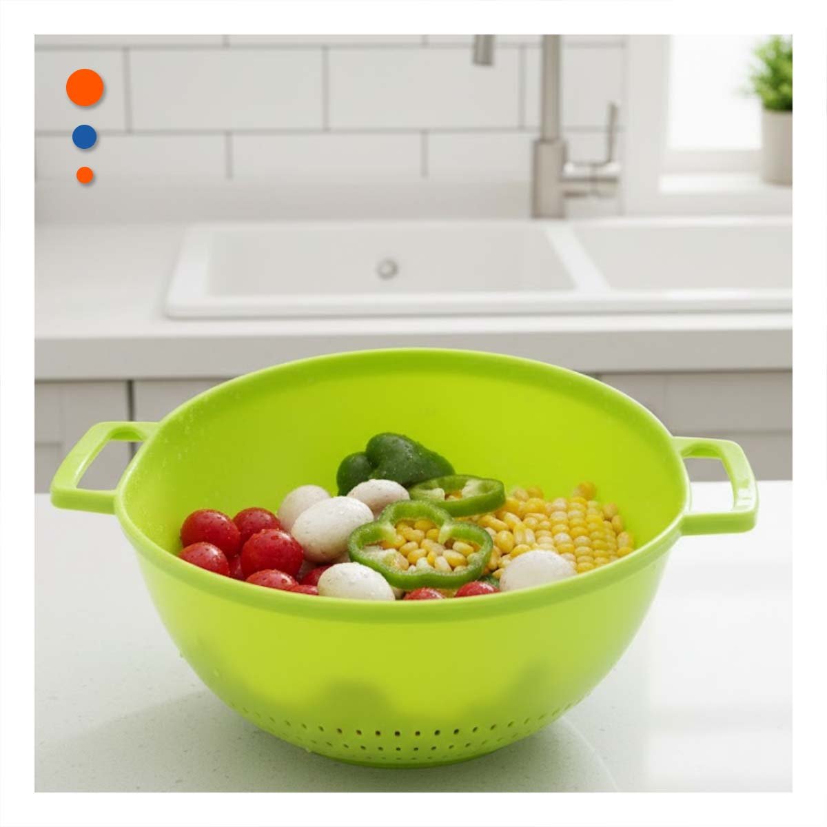 PLATO MULTIUSO VERDE PARA ARROZ CON ASAS 22,5X26,5CM COCINA HOGAR PRACTICO - 1