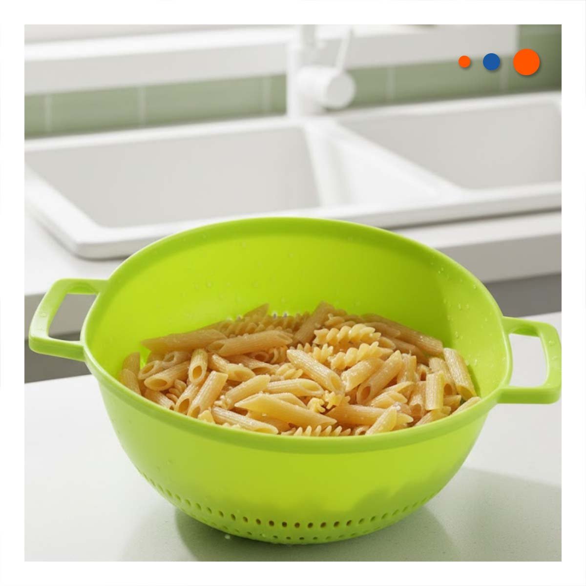 PLATO MULTIUSO VERDE PARA ARROZ CON ASAS 22,5X26,5CM COCINA HOGAR PRACTICO - 2