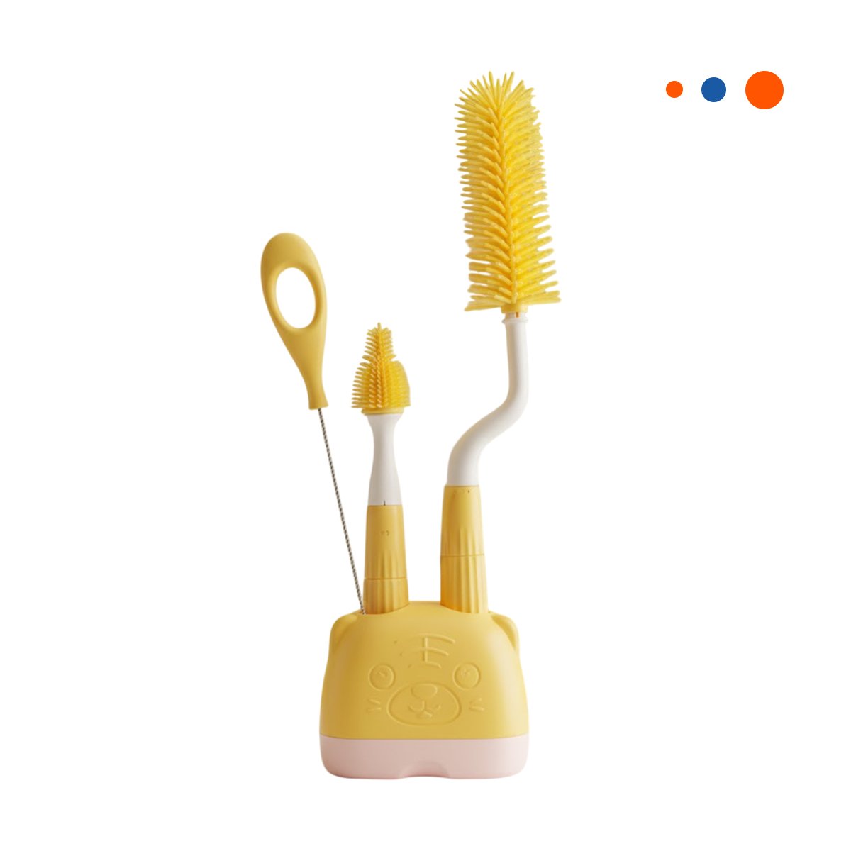PACK4 PINCEL INFANTIL 4PZS AMARILLO BASE OSITO IDEAL PARA HIGIENE DIARIA Y+PAPEL REGALO - 3