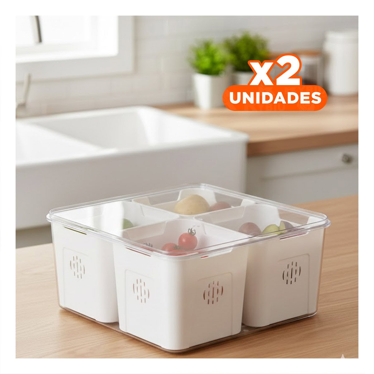 PACK2 CONTENEDOR CON 4 BANDEJAS ESCURRIDORAS Y ESPACIO PARA VASOS Y COPAS Y+REGALO STICKER - 1